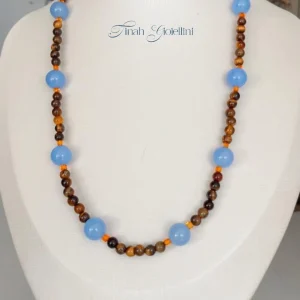 Colar Ágata com Olho de Tigre