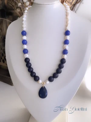 Colar Ágata com Pérolas